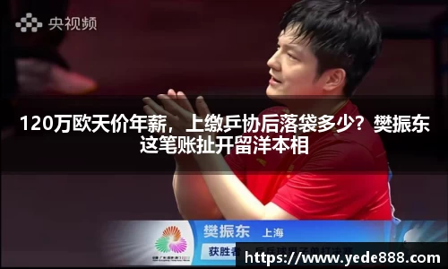 120万欧天价年薪，上缴乒协后落袋多少？樊振东这笔账扯开留洋本相